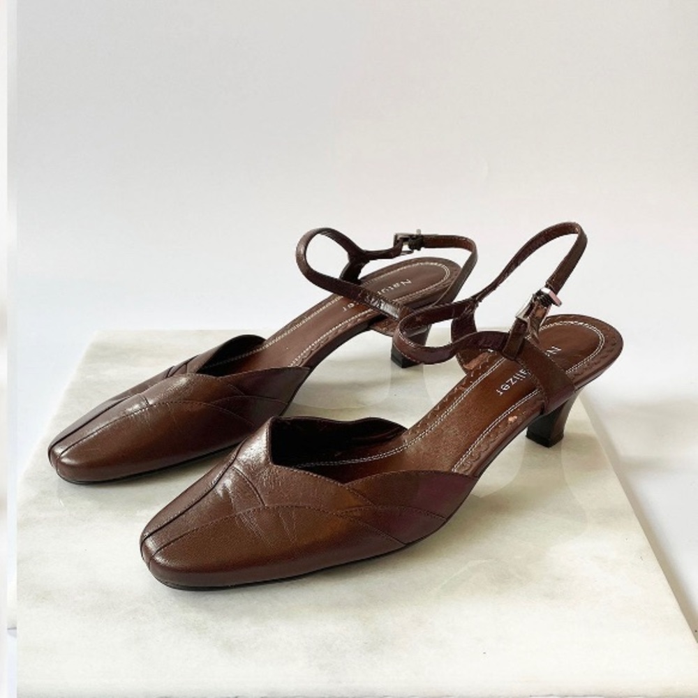 90s Vintage Naturalizer slingback heeled mules